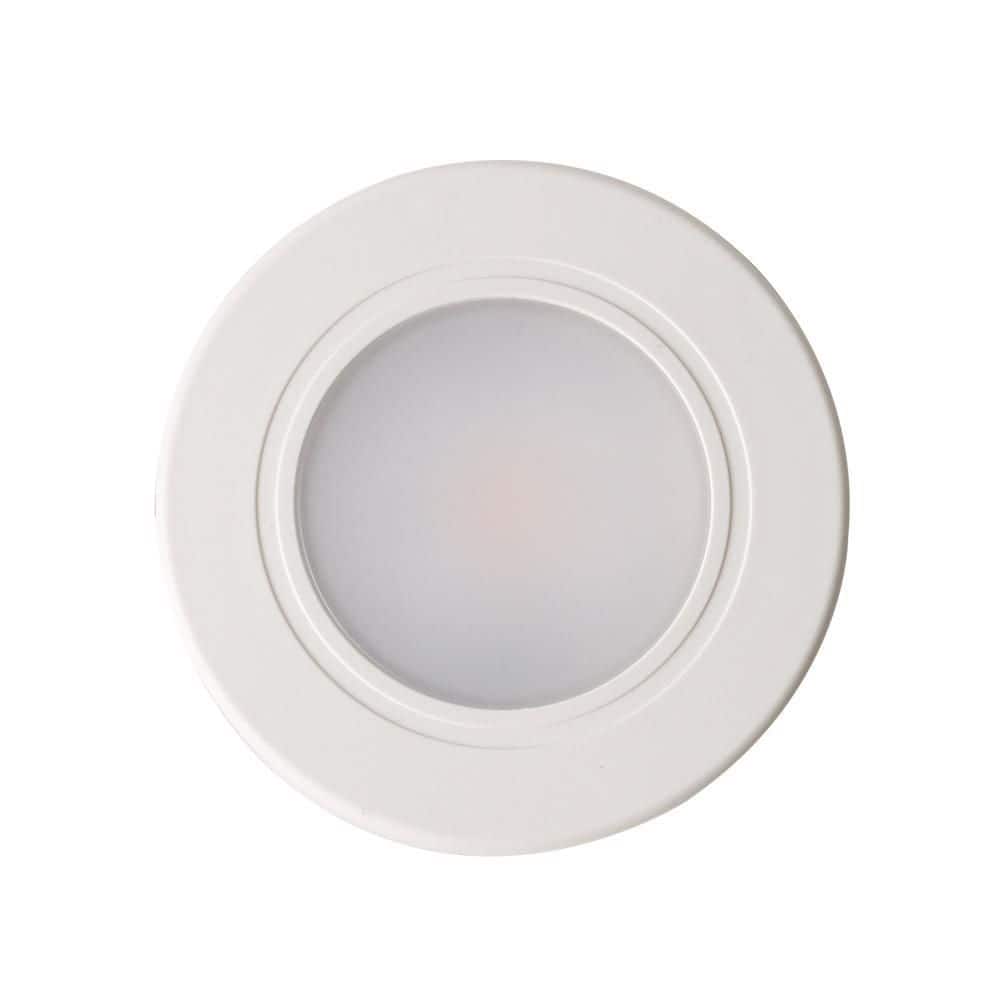 PRIVATE BRAND UNBRANDED Plug-In 5-Light White Dimmable Integrated LED Under Cabinet Puck Light with J-box (3)