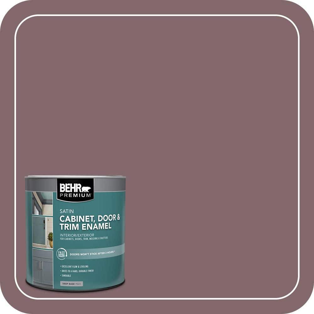 BEHR PREMIUM 1 qt. #N120-6 Raisin in the Sun Satin Enamel Interior/Exterior Cabinet, Door & Trim Paint (1)