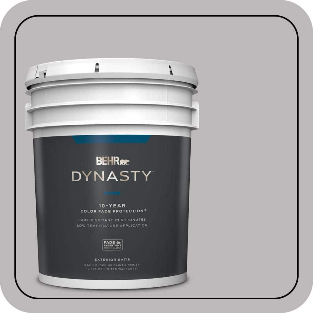 BEHR DYNASTY 5 gal. #PPU16-10 French Lilac Satin Enamel Exterior Stain-Blocking Paint & Primer