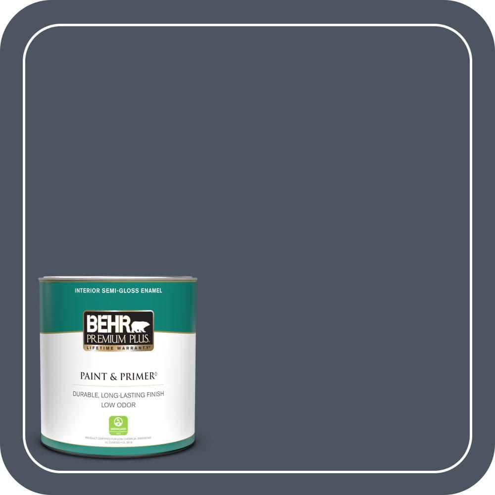 BEHR PREMIUM PLUS #ECC-33-3 Dark Sea Hi-Gloss Enamel Interior/ & Primer (1)