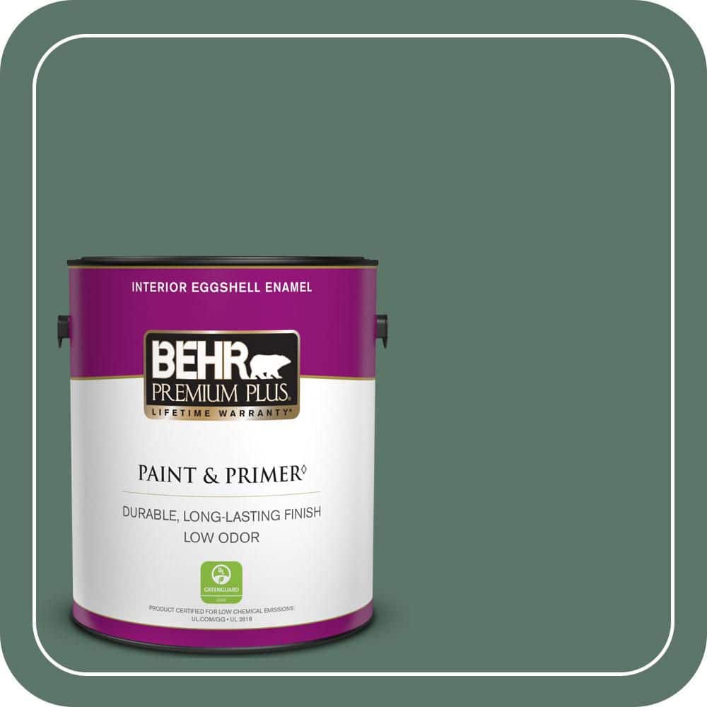 BEHR PREMIUM PLUS 1 gal. #S420-6 Pine Brook Eggshell Enamel Low Odor Interior Paint & Primer