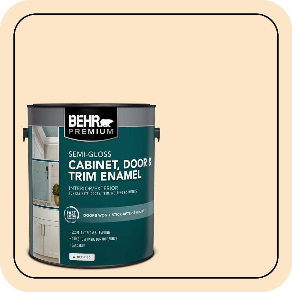 BEHR PREMIUM 1 gal. #M260-2 Light Nougat Semi-Gloss Enamel Interior/Exterior Cabinet, Door & Trim Paint