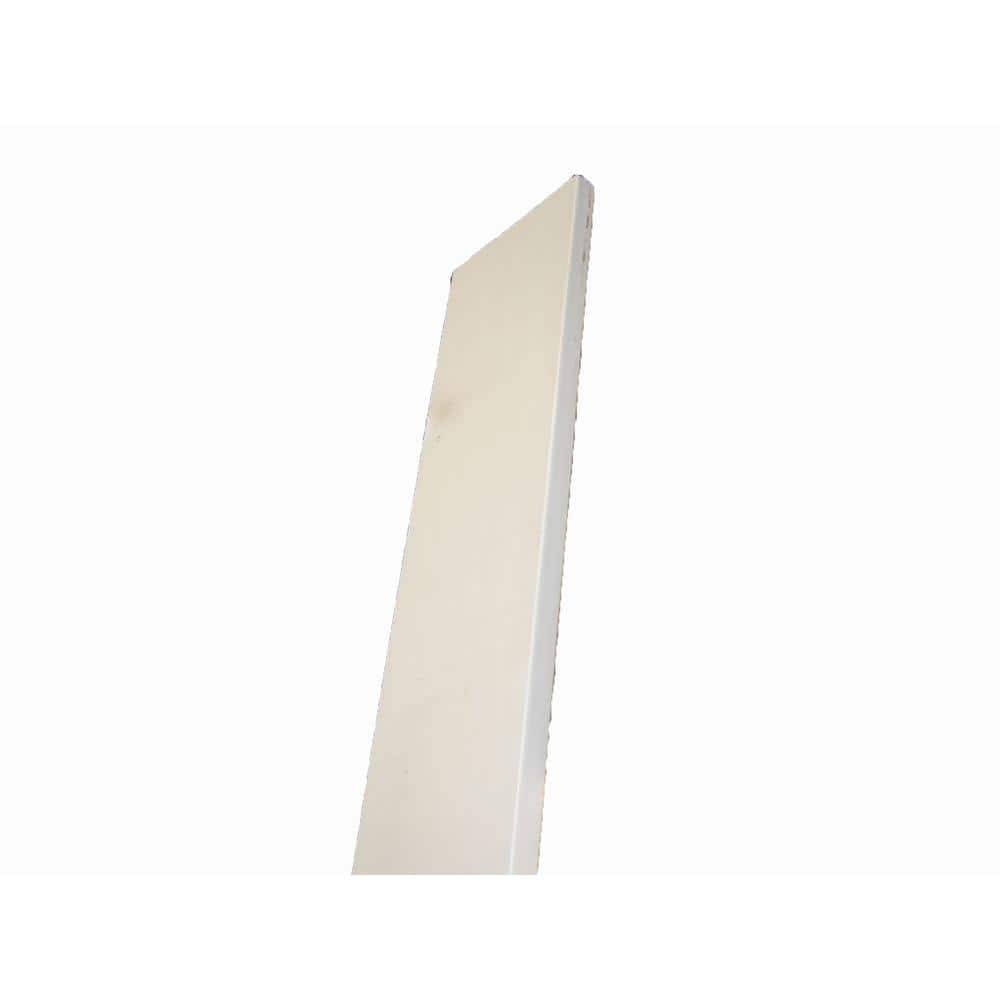 Unbranded Actual: 0.625 in. x 2.37 in. x 144 in. Common: 1 in. x 3 in. x 12 ft. Trim Board Primed S1S2E Finger-Joint Board