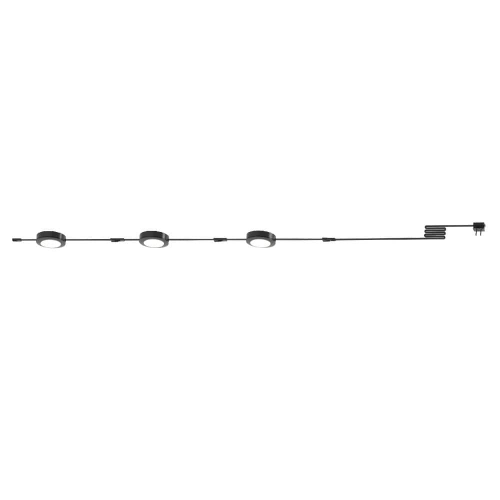 Commercial Electric 3-Light Plug-In LED Black Puck Light Kit with CCT Changing (2700K/3000K/4000K) (3)