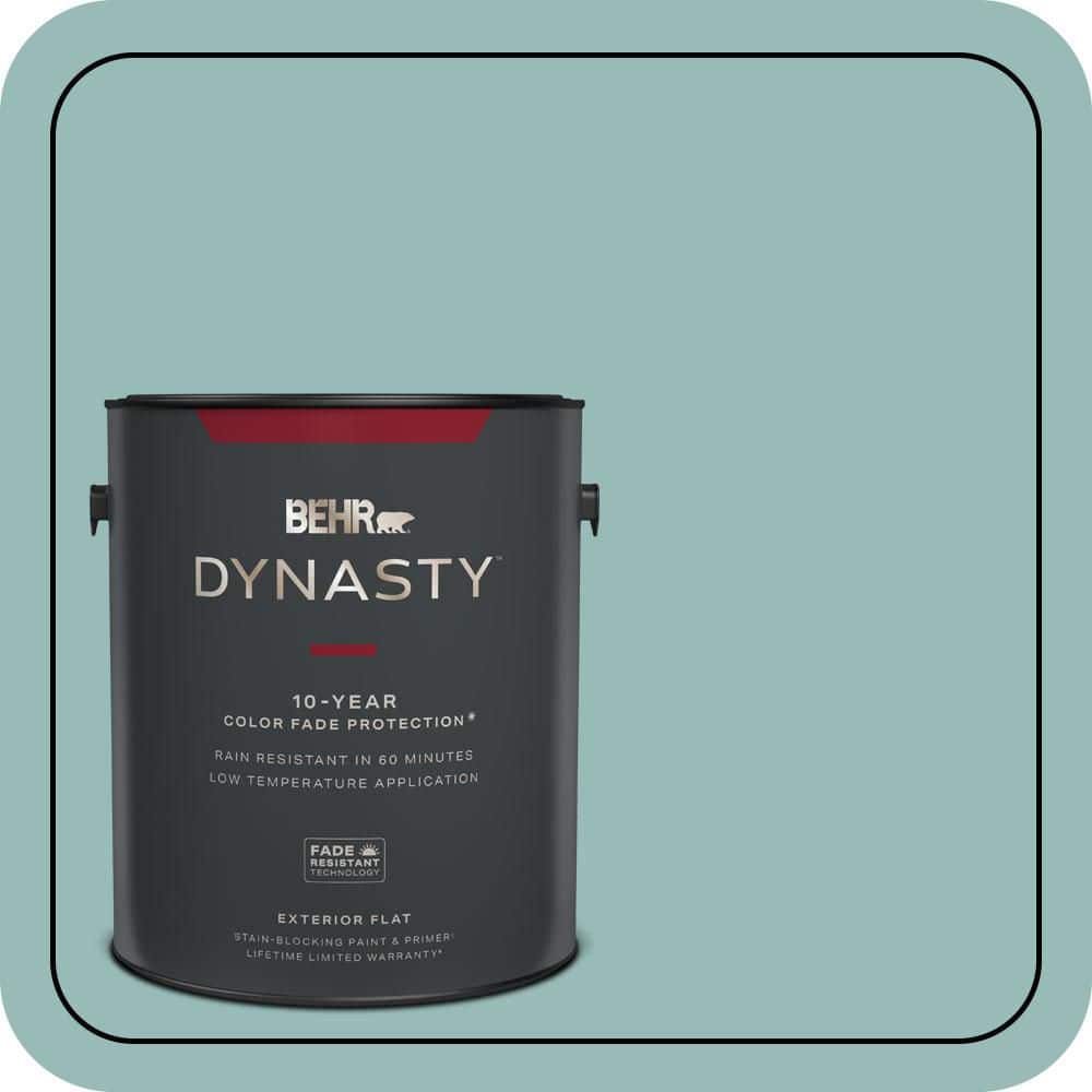 BEHR DYNASTY 1 gal. #PPU12-06 Lap Pool Blue Flat Exterior Stain-Blocking Paint & Primer