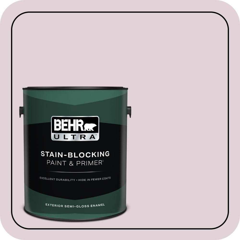 BEHR ULTRA 1 gal. #T15-7 Secret Blush Semi-Gloss Enamel Exterior Paint & Primer