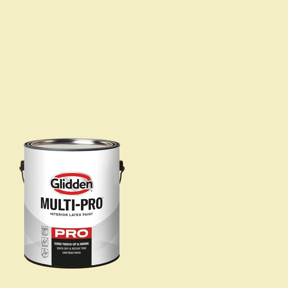 Glidden Multi-Pro 1 gal. PPG1212-2 Banana Pudding Semi-Gloss Interior Paint