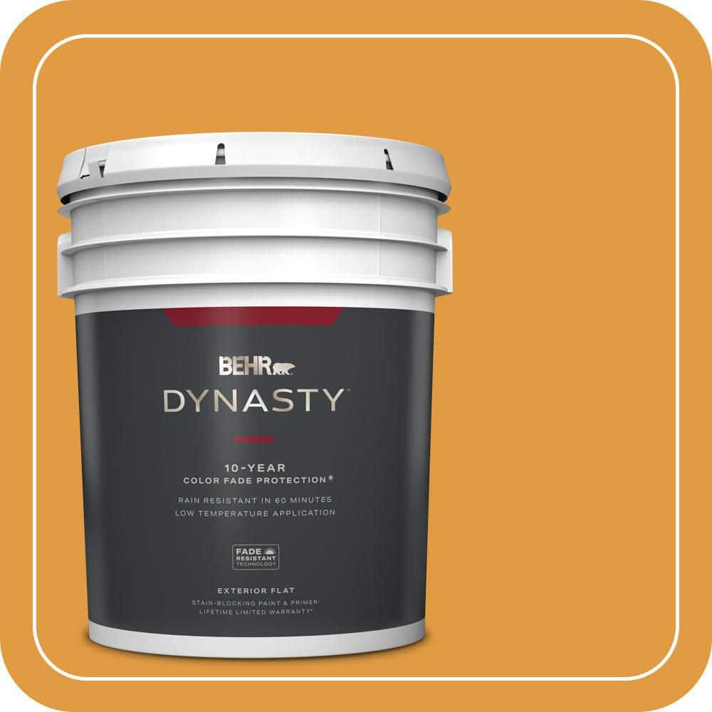 BEHR DYNASTY 5 gal. #T18-05 Life Is Good Flat Exterior Stain-Blocking Paint & Primer