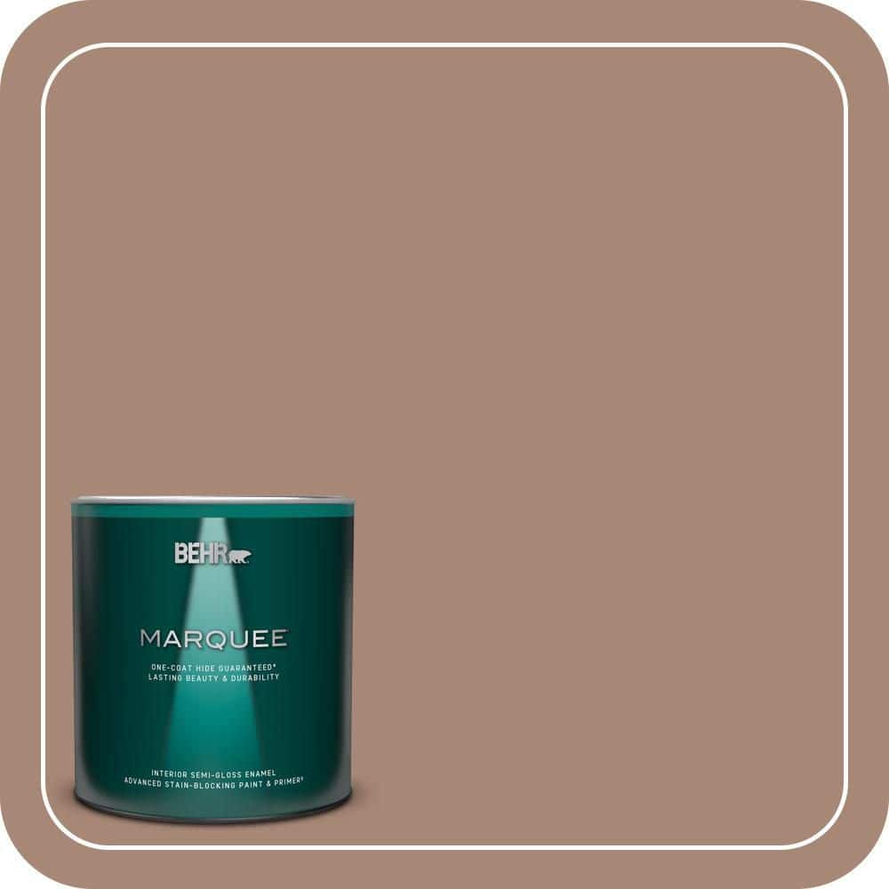 BEHR MARQUEE 1 qt. #PPU3-14 Tribal Pottery One-Coat Hide Semi-Gloss Enamel Interior Paint & Primer