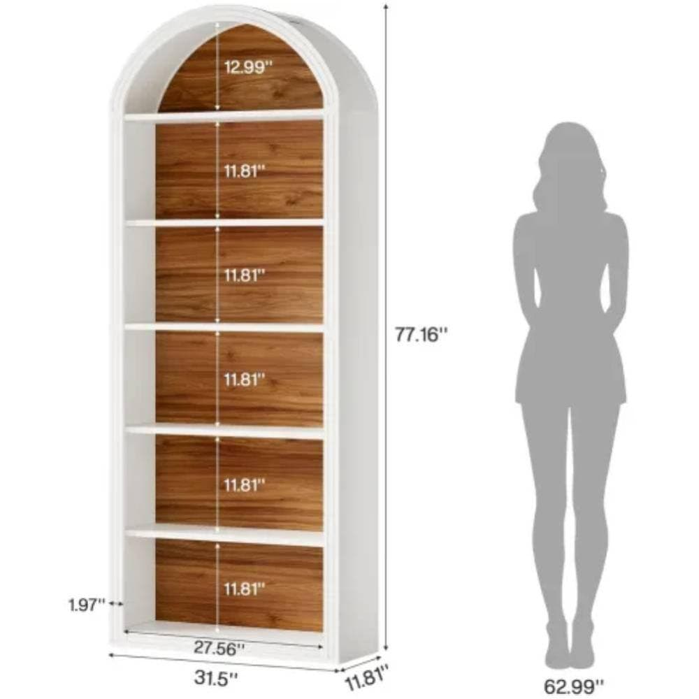 Unbranded 31.52 in. W x 11.82 in. D x 77.22 in. H Bathroom White Linen Cabinet (2)