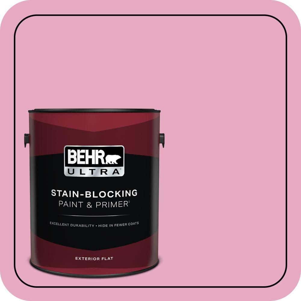 BEHR ULTRA 1 gal. #P130-3 Little Princess Flat Exterior Paint & Primer