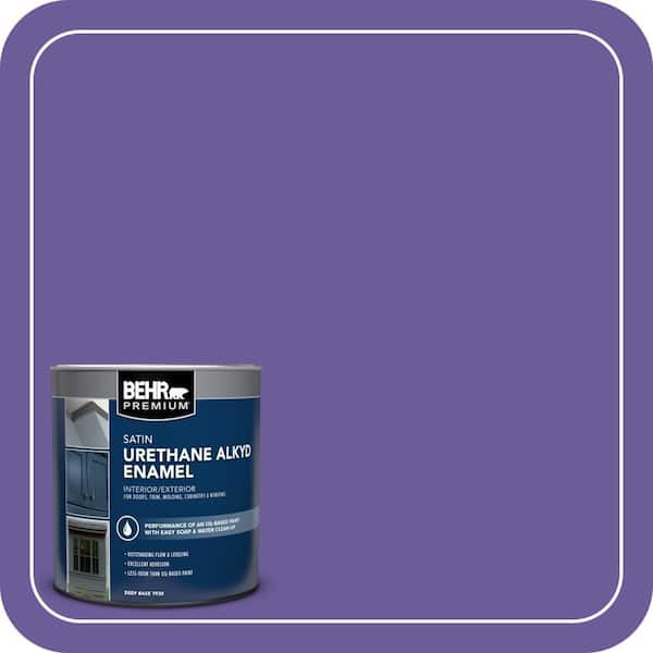 BEHR PREMIUM 1 qt. #P560-6 Just a Fairytale Satin Enamel Urethane Alkyd Interior/Exterior Paint (2)