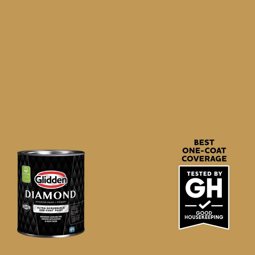 Glidden Diamond 1 qt. PPG1106-6 Amaretto Sours Eggshell Interior Paint with Primer