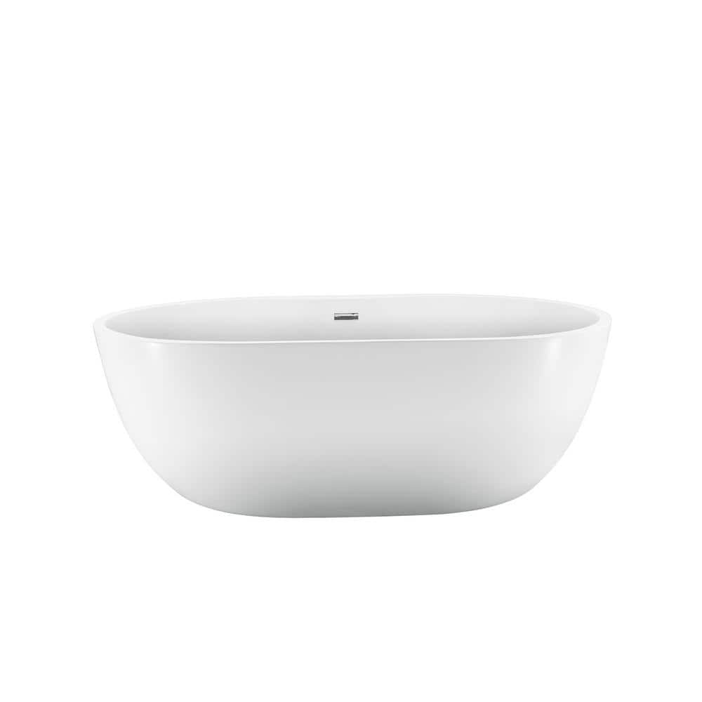 Barclay Products Piper 71 in. Acrylic Flatbottom Non-Whirlpool Bathtub White with 7 in. Deck Holes and Integral Drain (1)