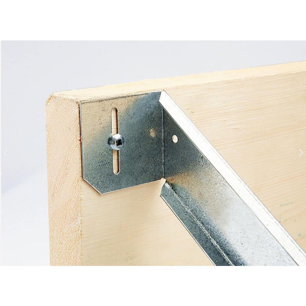 VIRIBUS STRUCTURAL CONNE Retrofit Dimensional RDC-2x10-16 Joist Hanger x Brace 2 in. x 10 in. x 16 in. 18-Gauge Galvanized Steel Measurement (3)