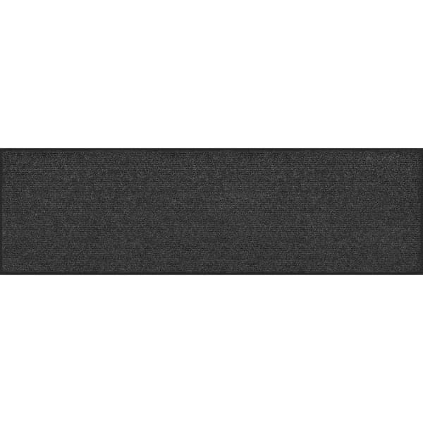 TrafficMaster Apache Rib Charocal 3 ft. x 10 ft. Non-Slip Indoor Outdoor Commercial Floor Mat
