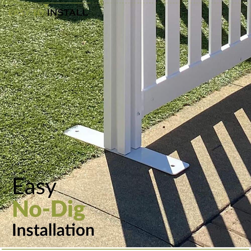 Zippity Outdoor Products Zippity Hinged 4.1in. x 4.1 in. x 3.2 ft. White Vinyl Portable Fence Finishing Post (3)