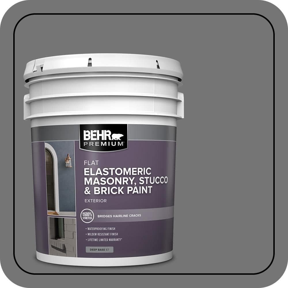 BEHR PREMIUM 5 gal. #N520-5 Iron Mountain Elastomeric Masonry, Stucco and Brick Exterior Paint (1)