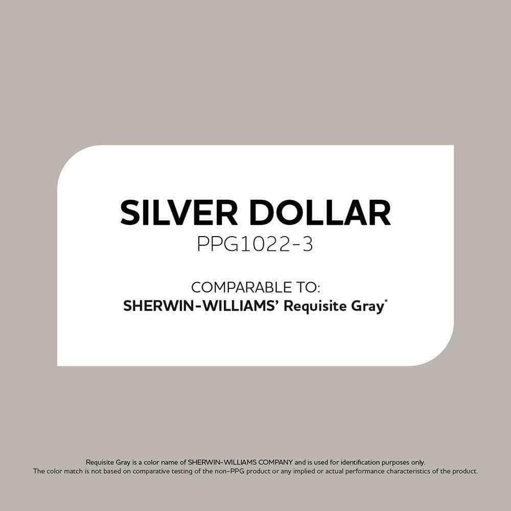 Glidden Ultra-Hide 1 gal. PPG1022-3 Silver Dollar Satin Interior Paint (3)