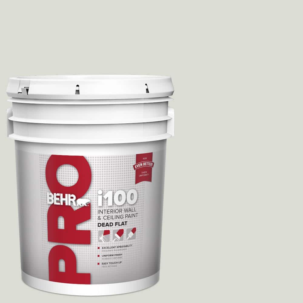 BEHR PRO 5 gal. #BWC-29 Silver Feather Dead Flat Interior Paint (1)