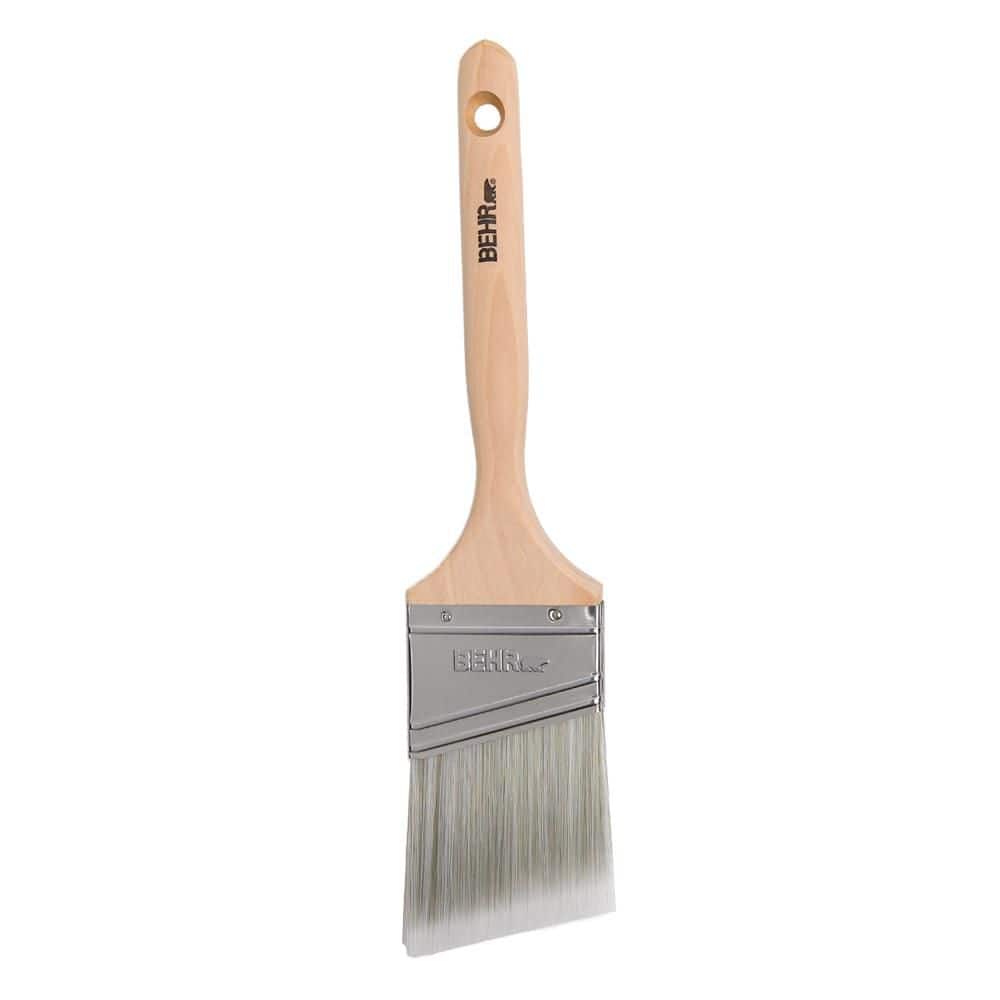 BEHR 2-1/2 in. Wedge Polyester Angled Sash Wall and Trim Brush for All Paints and Stains (2)