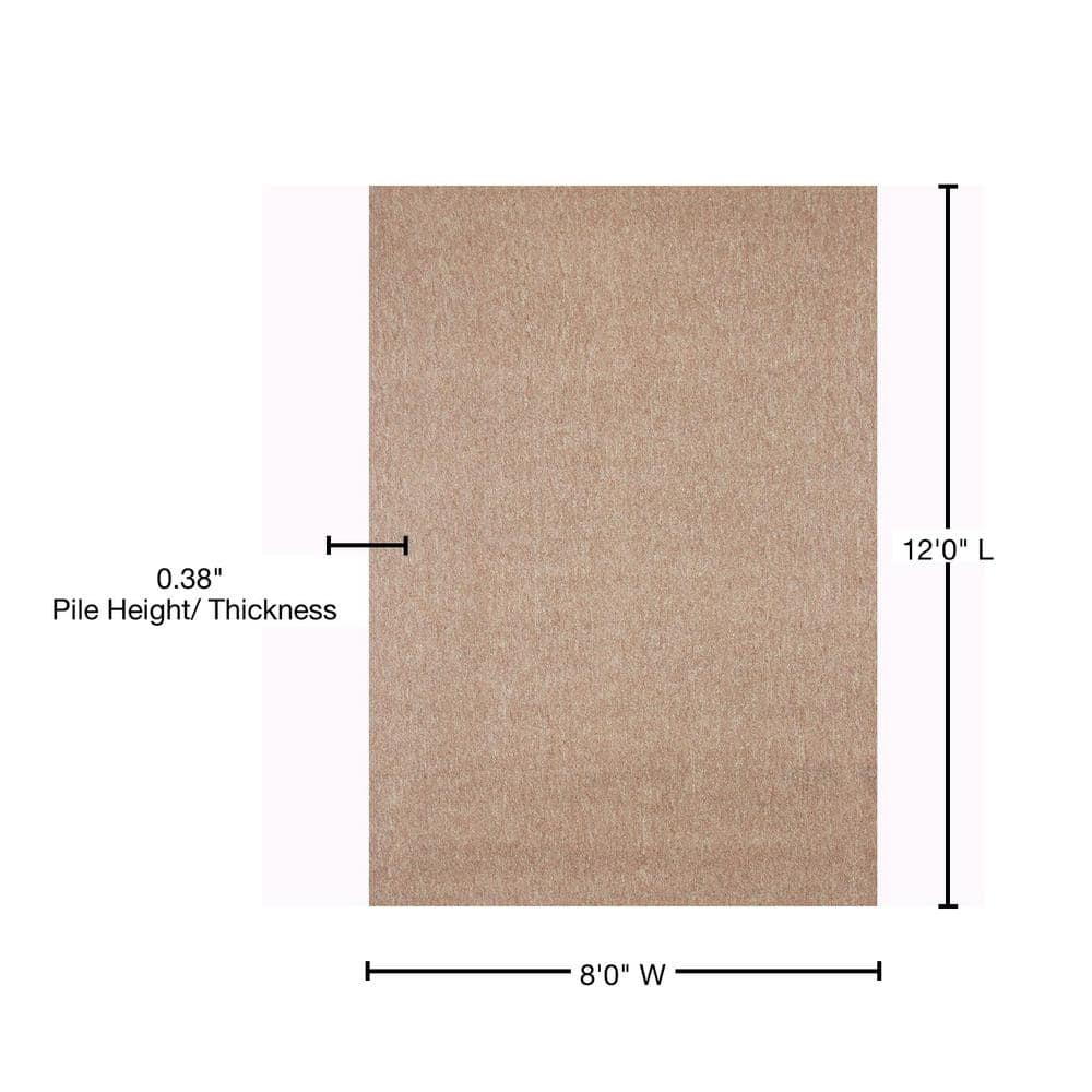TrafficMaster Heavy Traffic Textured Beige 8 ft. x 12 ft. Indoor Area Rug (4)