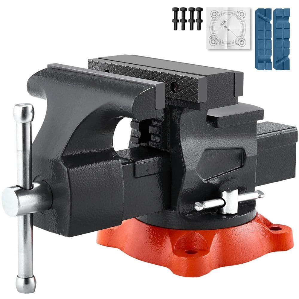SKYSHALO Bench Vise, 2. 8 in. Throat Depth, 5.5 in. Jaw Width, 5. 5 in. Max Jaw Opening Multipurpose Vise Product (1)