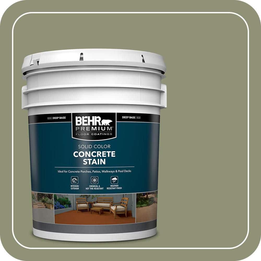 BEHR PREMIUM 5 gal. #PFC-39 Moss Covered Solid Color Flat Interior/Exterior Concrete Stain