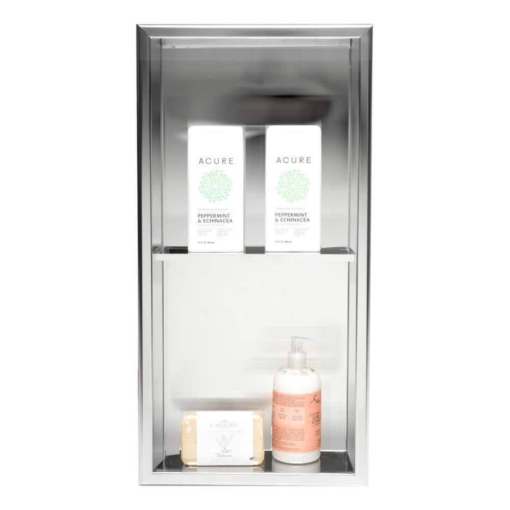 ALFI BRAND 12 in. x 24 in. x 4 in. Niche in Polished Stainless Steel (3)