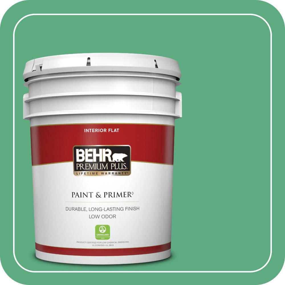 BEHR PREMIUM PLUS 5 gal. #T14-4 Edgewater Flat Low Odor Interior Paint & Primer