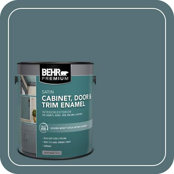 BEHR PREMIUM 1 gal. #PPU13-02 Juniper Berries Satin Enamel Interior/Exterior Cabinet, Door & Trim Paint (2)