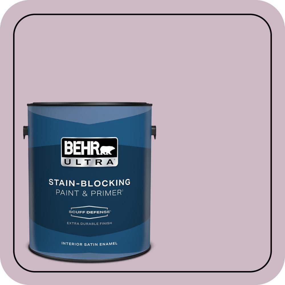 BEHR ULTRA 1 gal. #S110-3 Queens Violet Extra Durable Satin Enamel Interior Paint & Primer