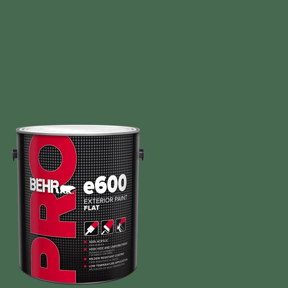 BEHR PRO 1 gal. #M410-7 Perennial Green Flat Exterior Paint (1)