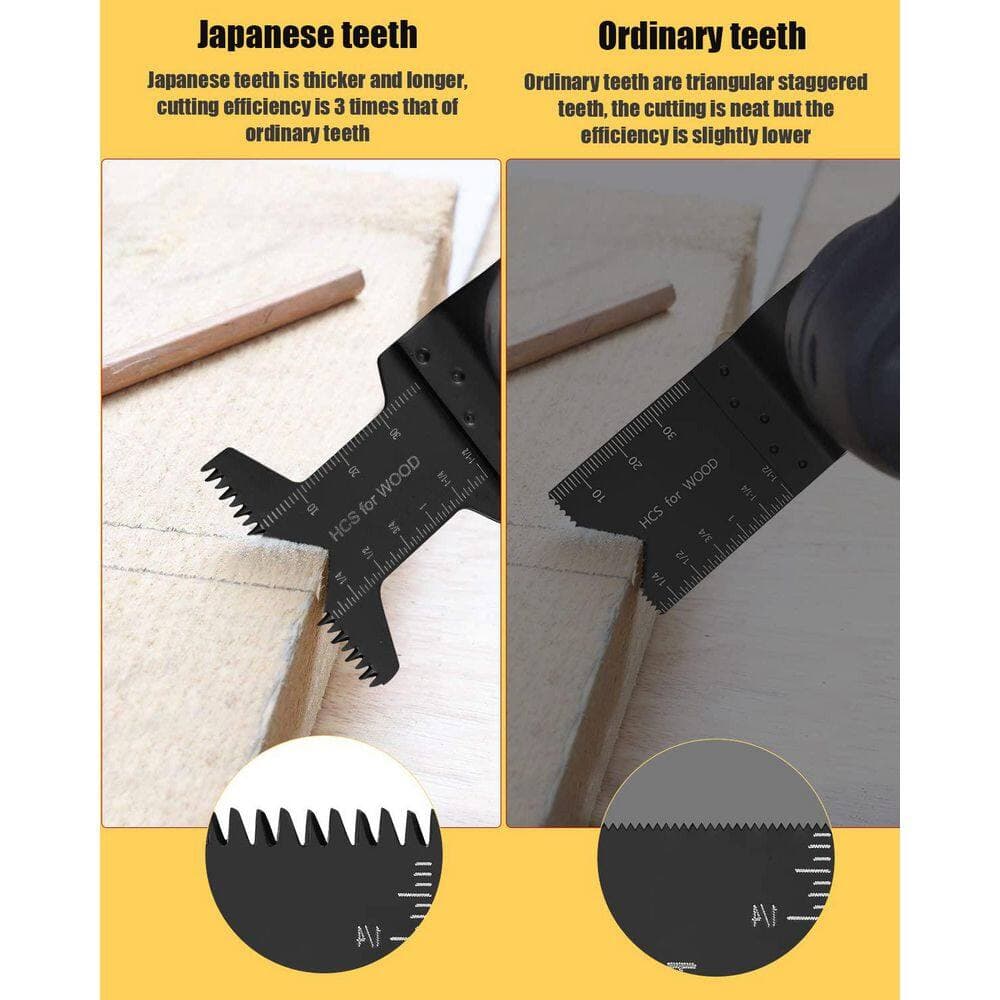 Unbranded 60 Pieces Oscillating Saw Blades 2023 Upgrade Japanese Long Teeth Quick Release Multi Tool Blades for Plastics Wood (3)