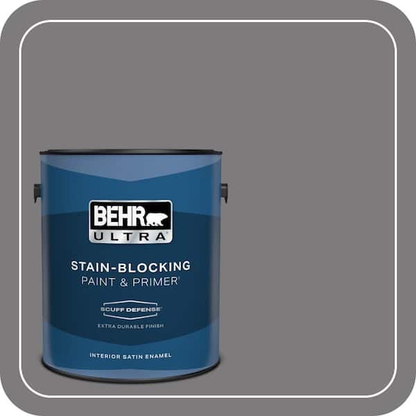 BEHR PREMIUM PLUS #BXC-58 Stormy Gray Enamel Interior/ & Primer Color Sample (4)