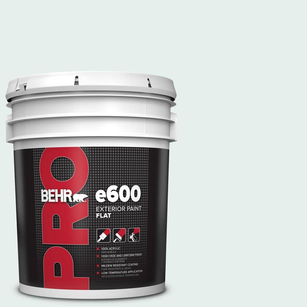 BEHR PRO 5 gal. #730E-1 Polar White Flat Exterior Paint