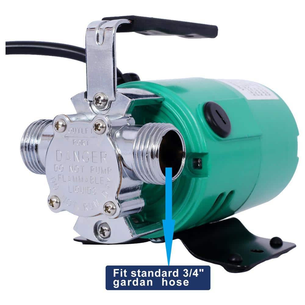 WATWAT 1/10 HP 330 GPH Water Transfer Pump with Switch, 6 in. Water Hose Kit and 6 ft. Power Cord, 42 ft. Max Lift Height (2)