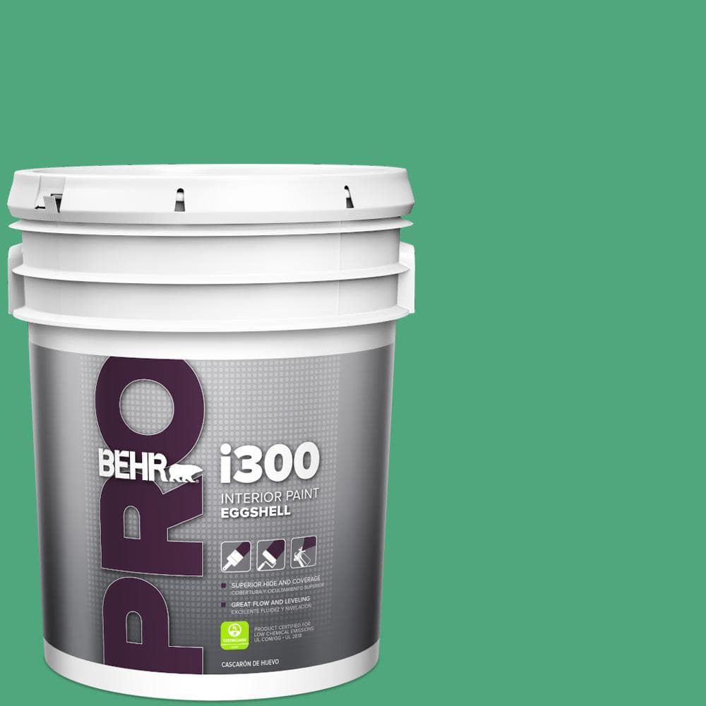 BEHR PRO 5 gal. #P420-5 Shamrock Green Eggshell Interior Paint