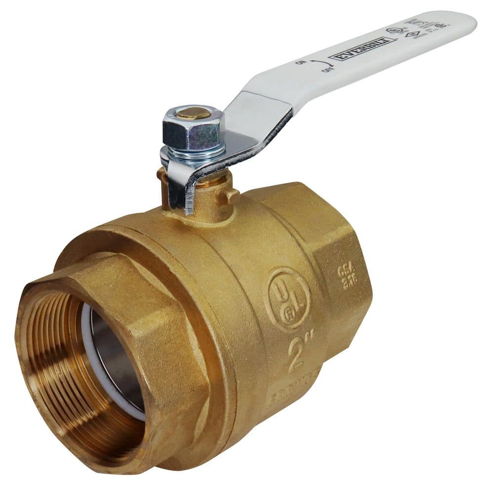 Everbilt 2 in. FNPT x 2 in. FNPT Lead Free Brass Full Port Lead Free Brass Threaded Ball Valve (1)