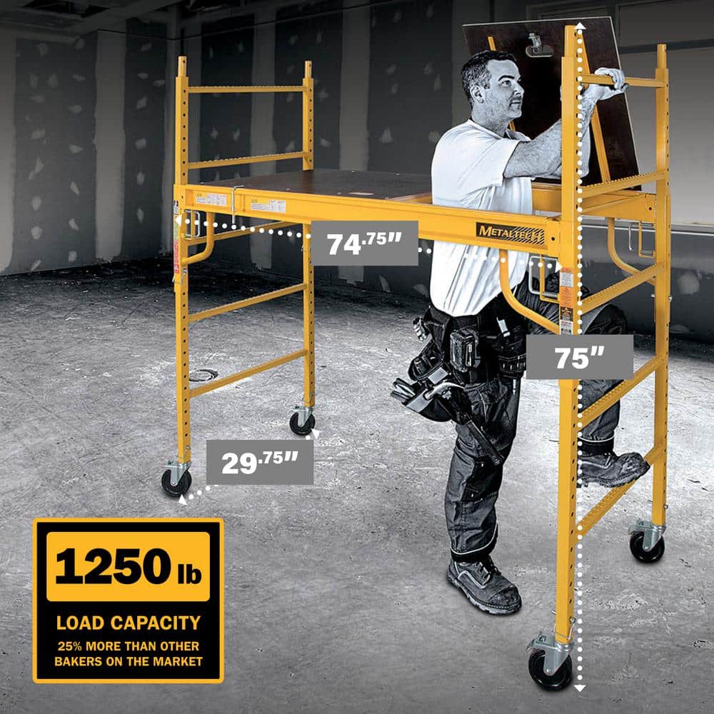 MetalTech Safeclimb 6 ft. Baker Scaffold with Platform and Included Trap Door, 1250 lbs. Load Capacity (4)