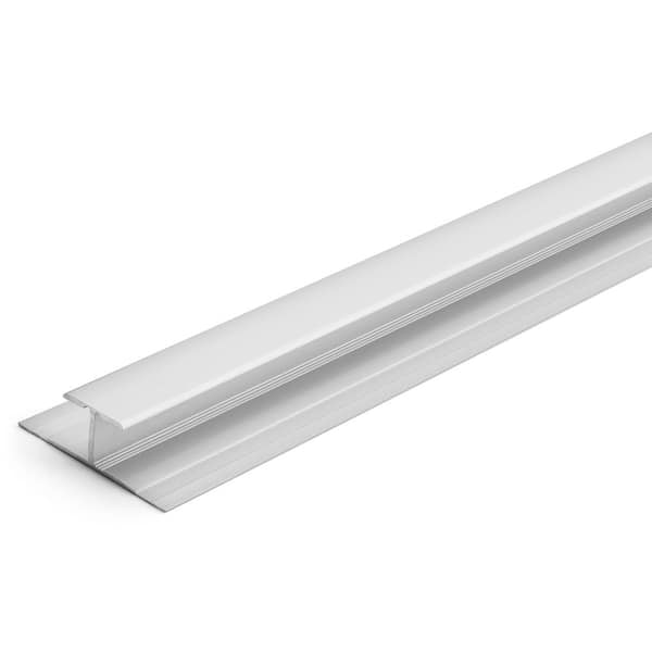TrimMaster Satin Silver 8mm x 84 in. Aluminum T-Mold Floor Transition Strip