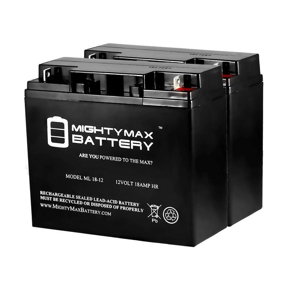 MIGHTY MAX BATTERY 12-Volt 18AH SLA Replacement Battery for CTM HS-320 Wheelchair - 2 Pack (1)