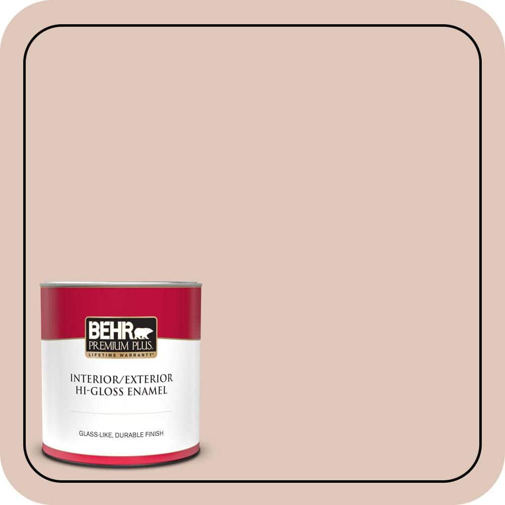 BEHR PREMIUM PLUS 1 qt. #S190-2 Sand Dance Hi-Gloss Enamel Interior/Exterior Paint & Primer