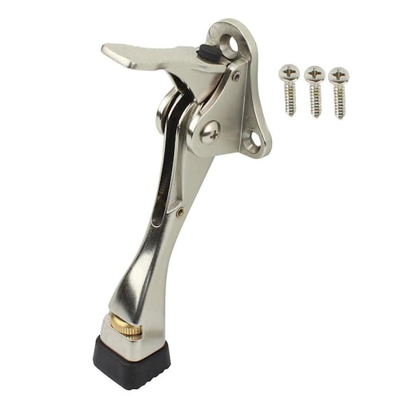 Everbilt Satin Nickel Step-Release Kick Down Door Stop (2)