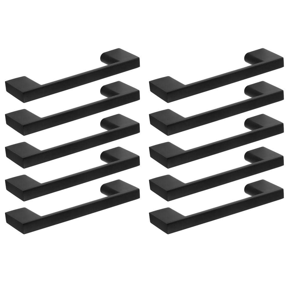 Design House Caster Drawer Pull 3-Iinch in Center to Center 76 (mm) in matte black Cabinet Backplate 10pack (1)