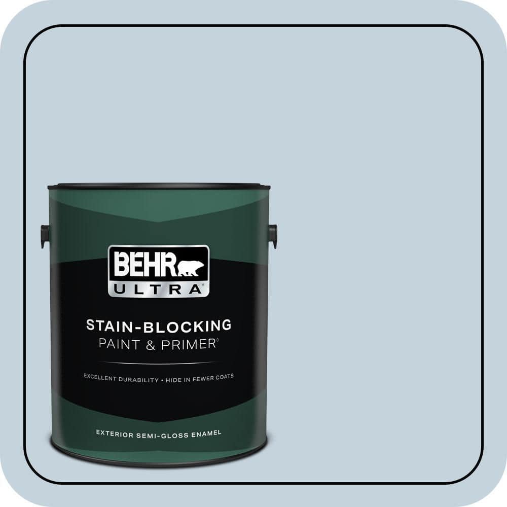 BEHR ULTRA 1 gal. #570E-2 Velvet Sky Semi-Gloss Enamel Exterior Paint & Primer
