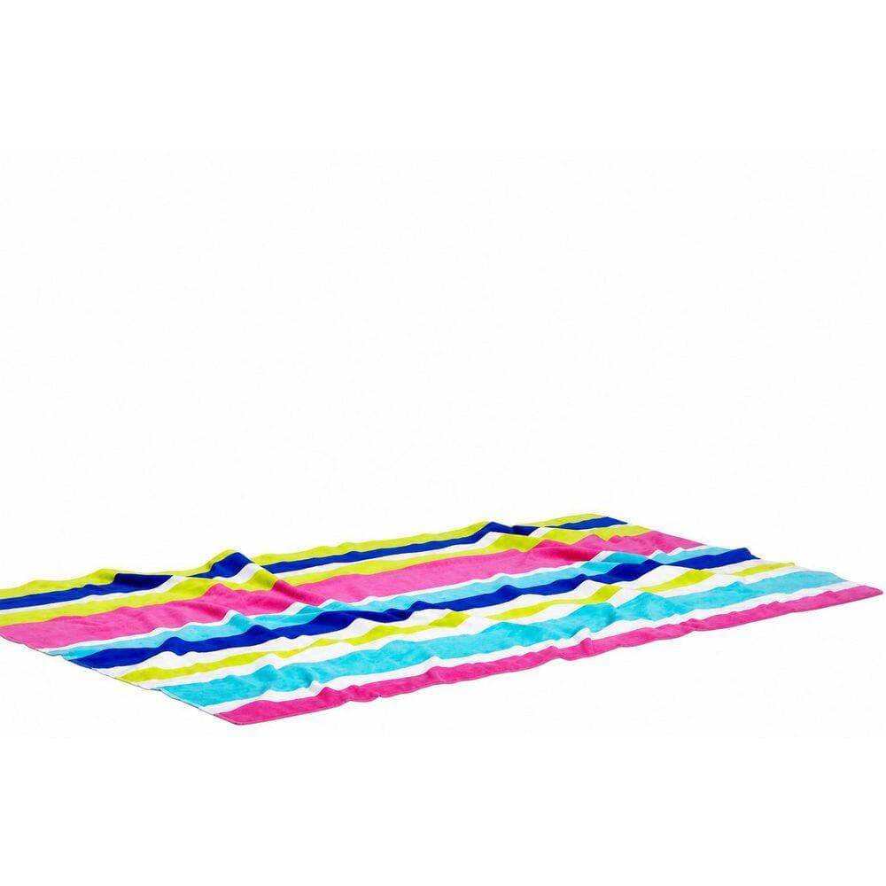 LAIFUCAM Rainbow Pink Beach Towel Cotton Velour Terry Bath Accessory Type Soft Absorbent No Fade No Lint 1 Piece (2)