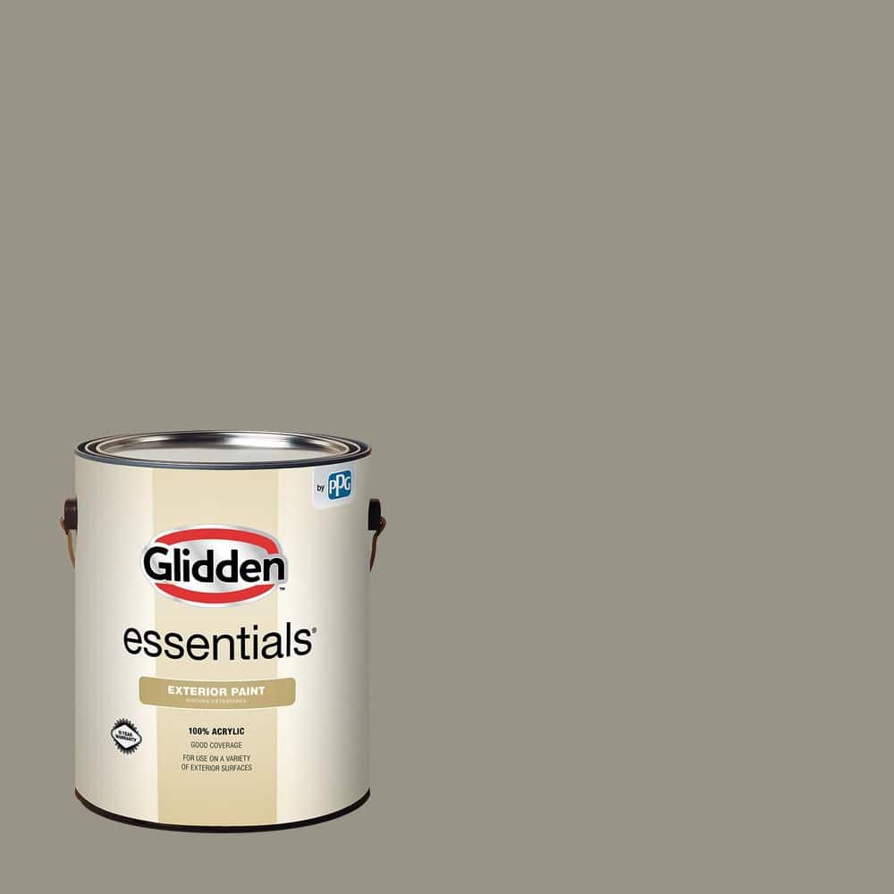 Glidden Essentials 1 gal. PPG0999-4 Steeped Tea Semi-Gloss Exterior Paint