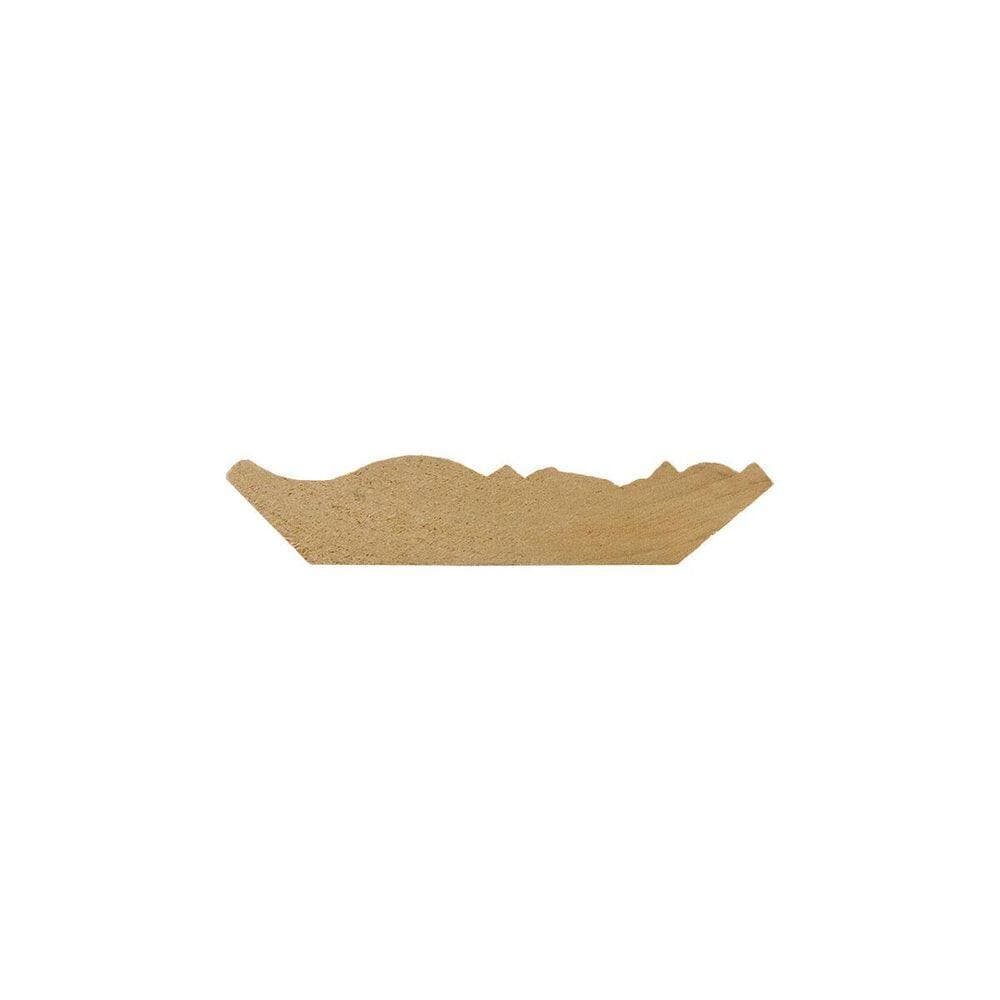 Ekena Millwork 2-1/4 in. x 94-1/2 in. x 2-3/8 in. Unfinished Wood Alder Lanarkshire Carved Crown Moulding (3)
