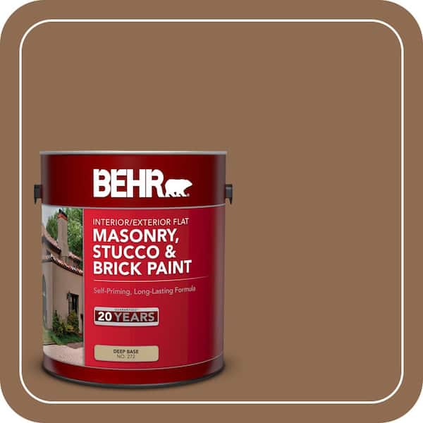 BEHR 1 gal. #N250-6 Split Rail Flat Interior/Exterior Masonry, Stucco and Brick Paint (2)